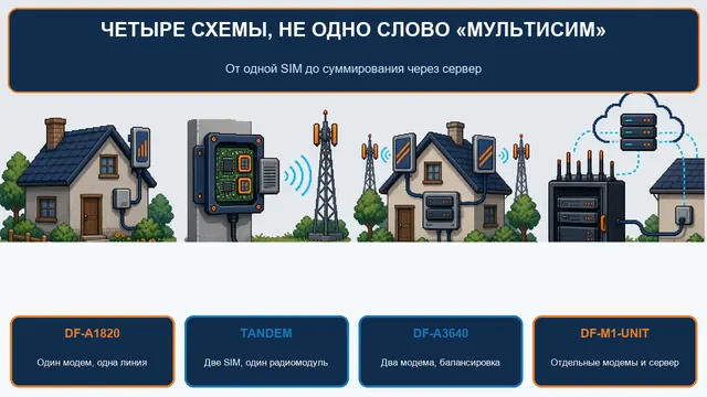 Какие бывают мультисимочные решения: одна SIM, две SIM, Multi-WAN и суммирование